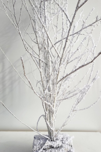 Bouleau Floqu - En cpe Blanc 3/4 Branches 150cm